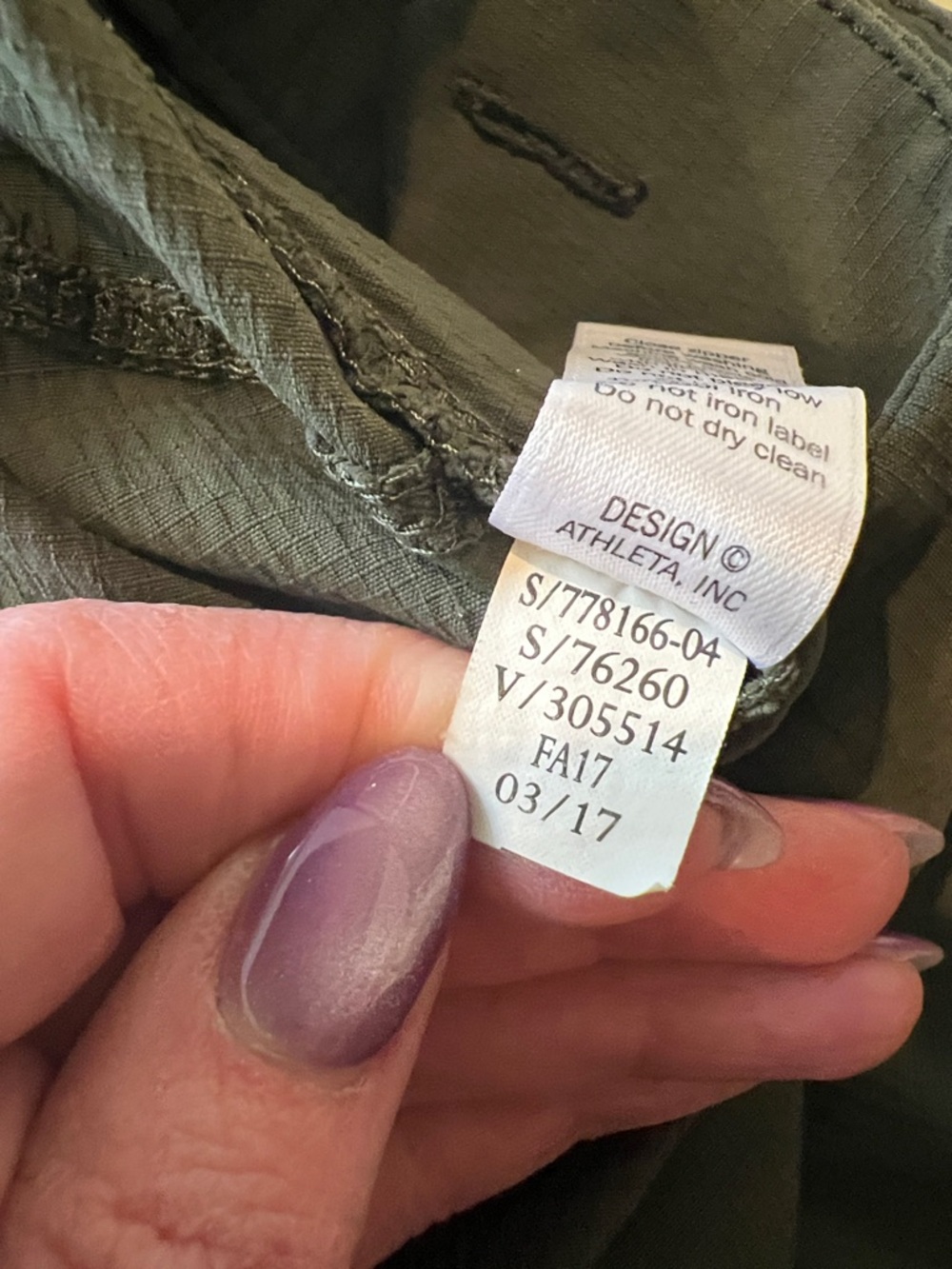 Athleta Women's Trekkie Crop Hiking Pants in Green Size 4 - Picture 7 of 7